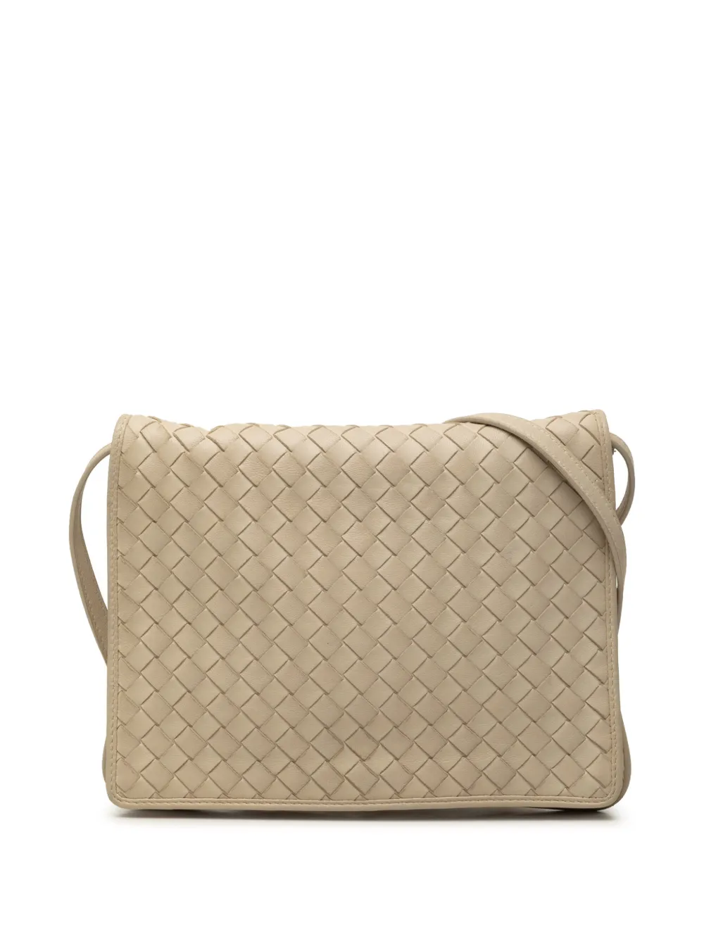 Bottega Veneta Pre-Owned 2012-2026 Nappa Intrecciato Flap crossbody bag - Brown