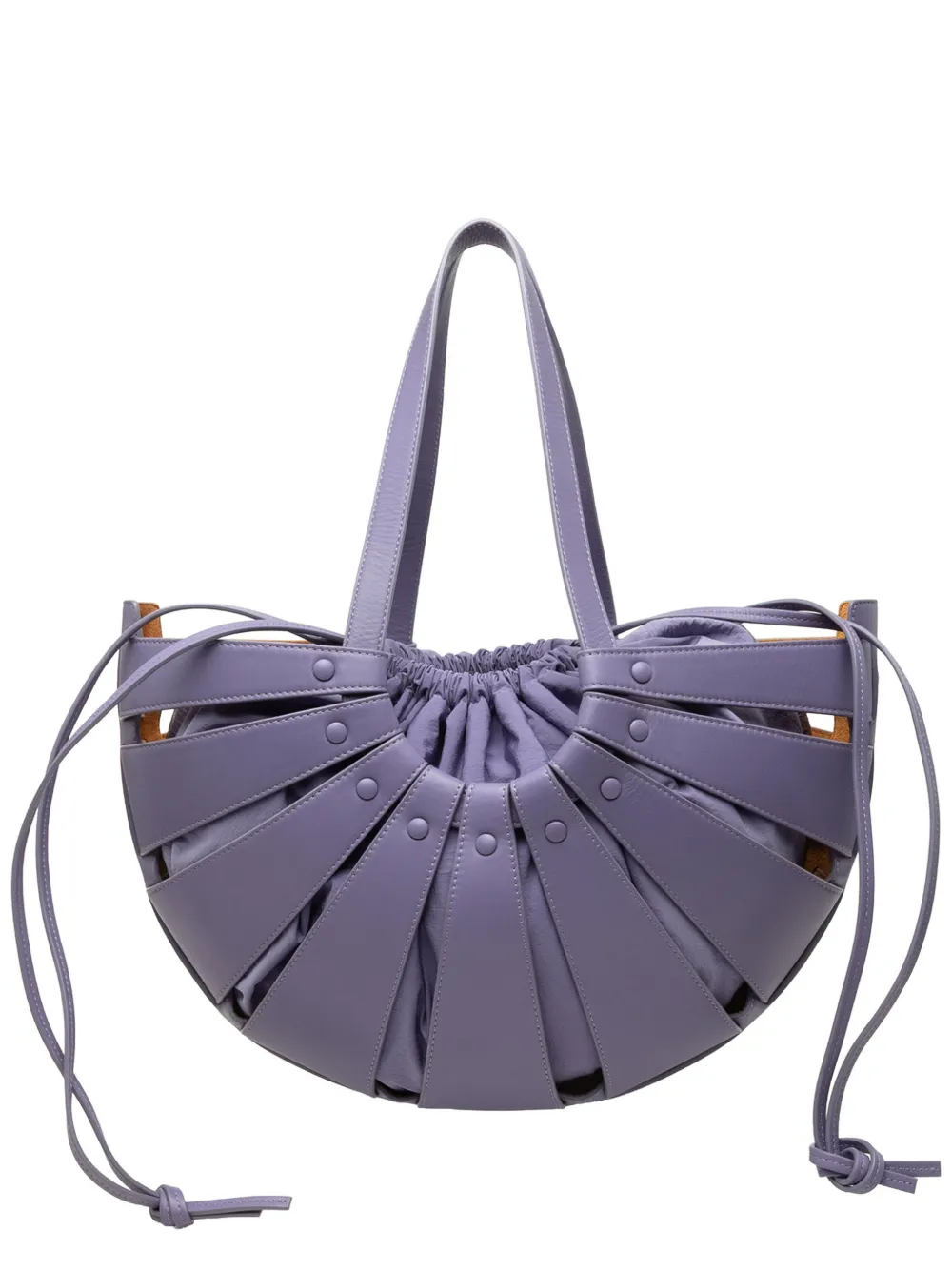 Bottega Veneta Pre-Owned 2012-2026 Medium Calfskin The Shell satchel - Purple