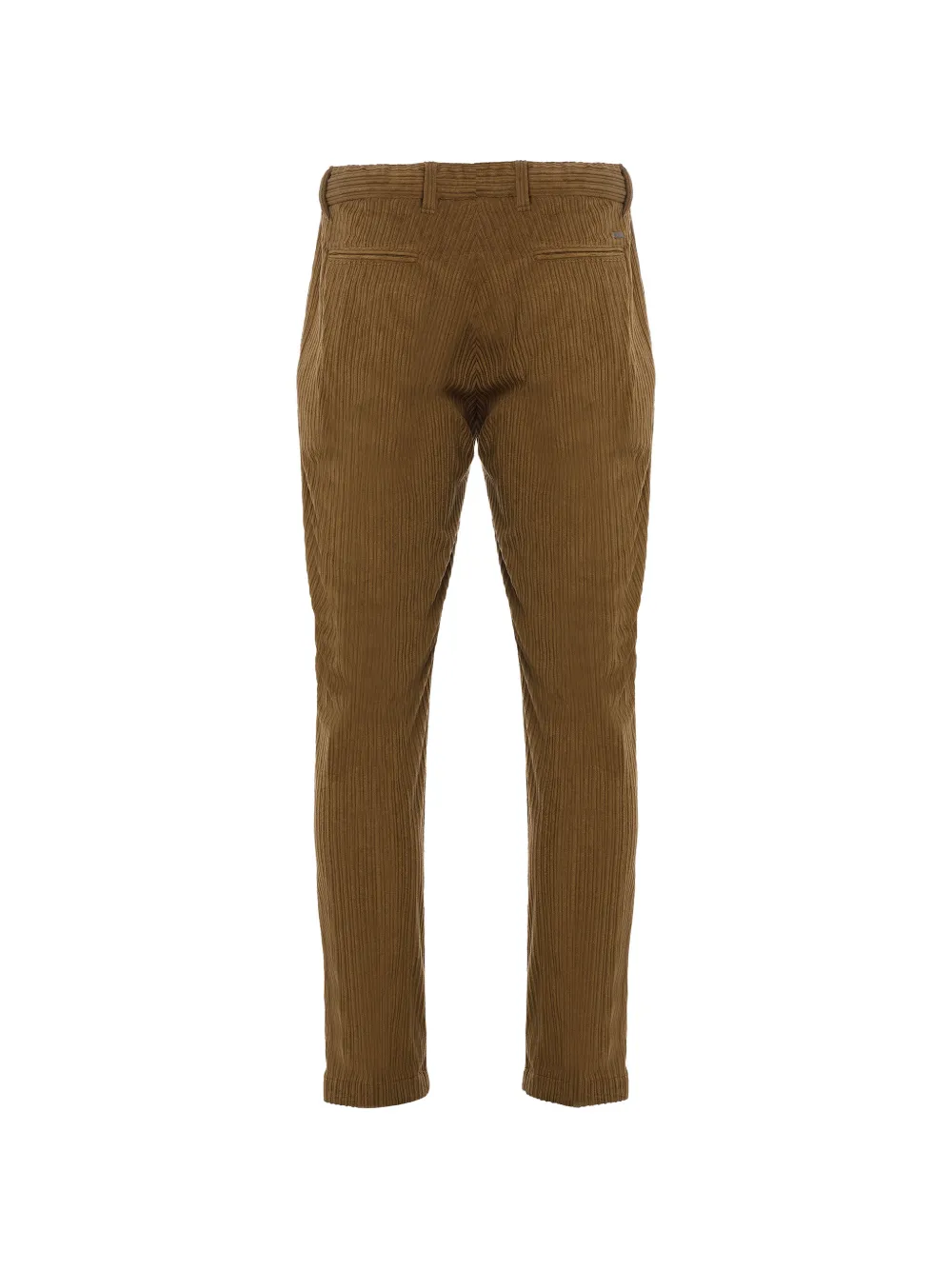 Herno pleat-detail corduroy trousers Bruin