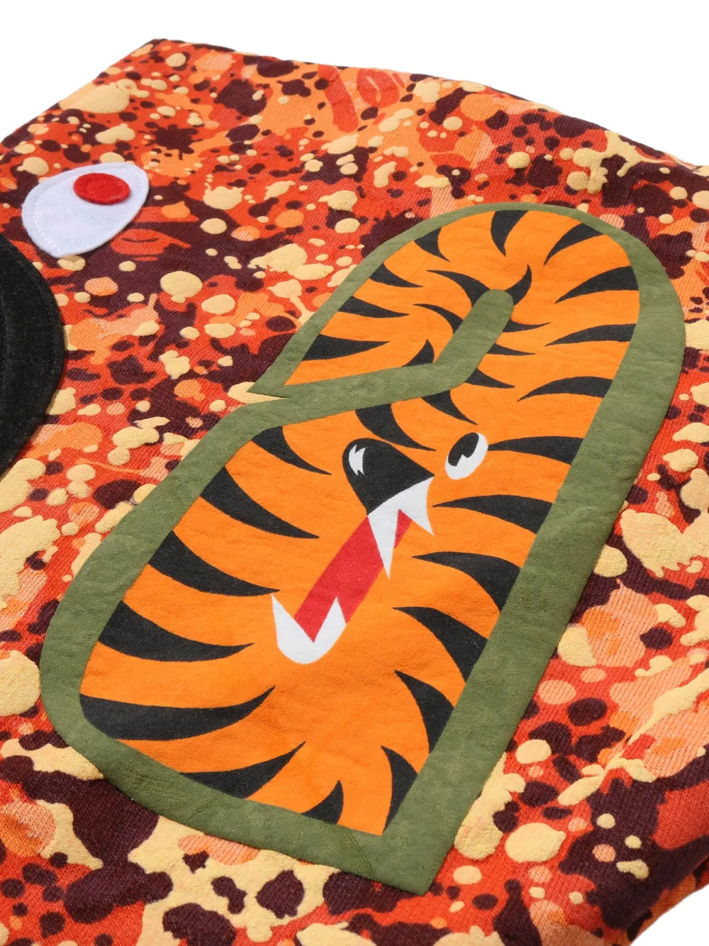 A BATHING APE Splash Camo Shark full-zip hoodie Oranje
