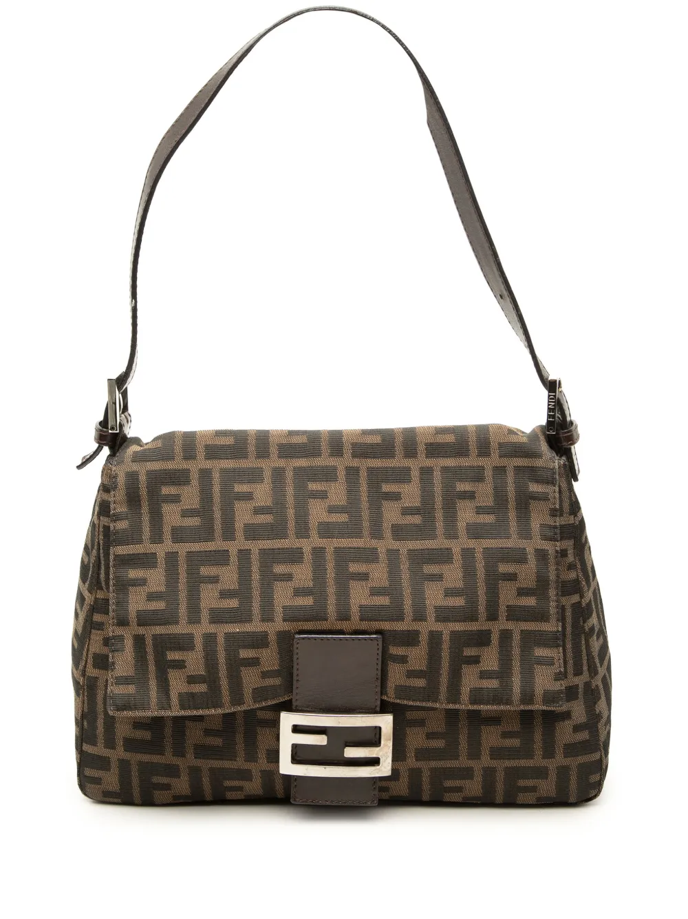 Fendi Pre-Owned 20th Century Zucca Canvas Mamma Forever shoulder bag - Braun