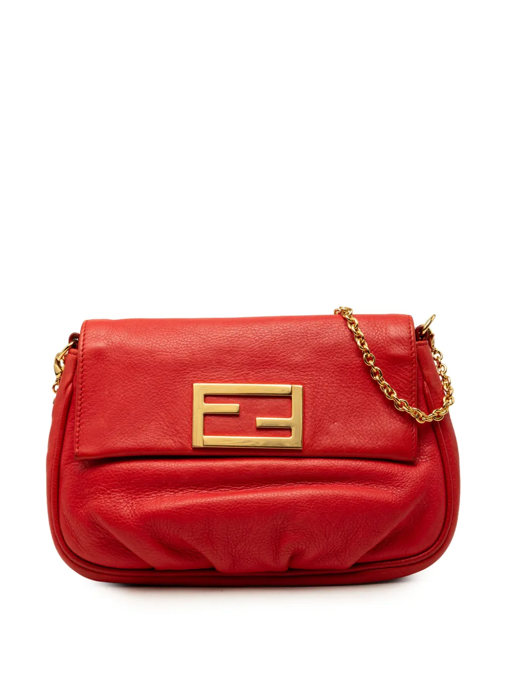 Fendi Pre-Owned 2010-2026 Leather Fendista Pochette crossbody bag - Rot