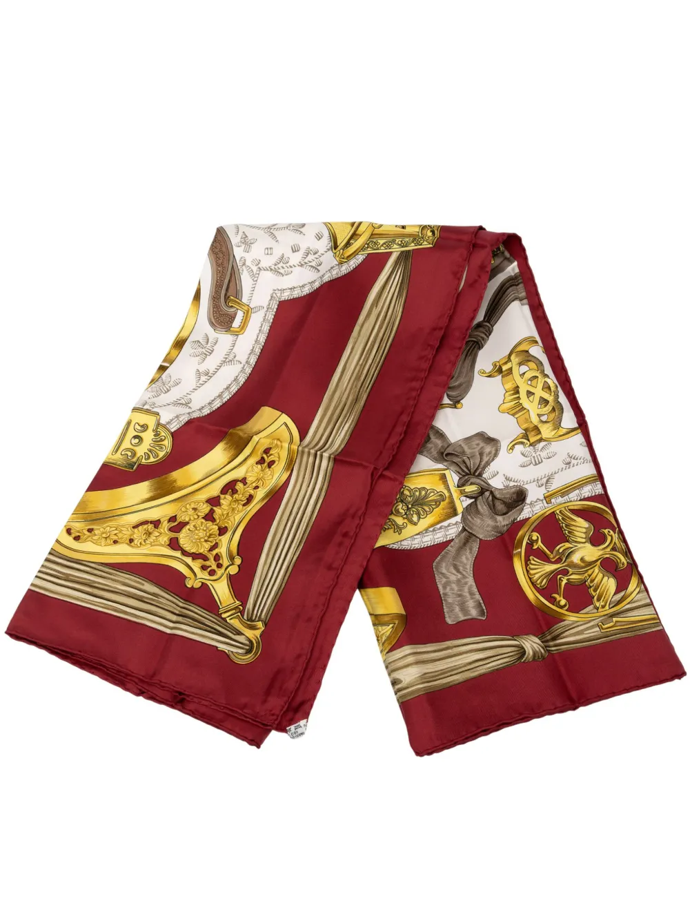 Hermès Pre-Owned 20th Century Etriers Silk Scarf 90 scarves - Weiß