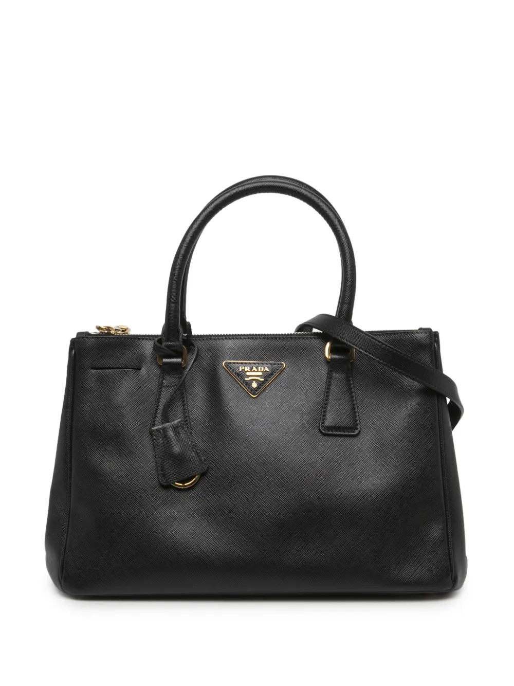 Prada Pre-Owned 2010-2026 Medium Saffiano Lux Galleria Double Zip satchel - Nero