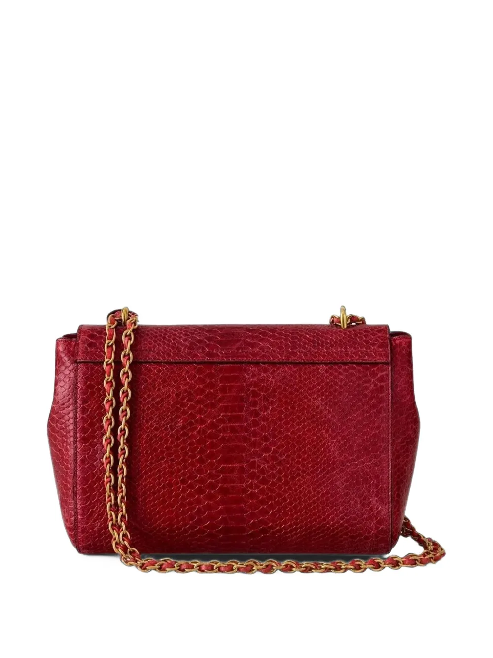 Mulberry Lily snakeskin-effect shoulder bag Rood