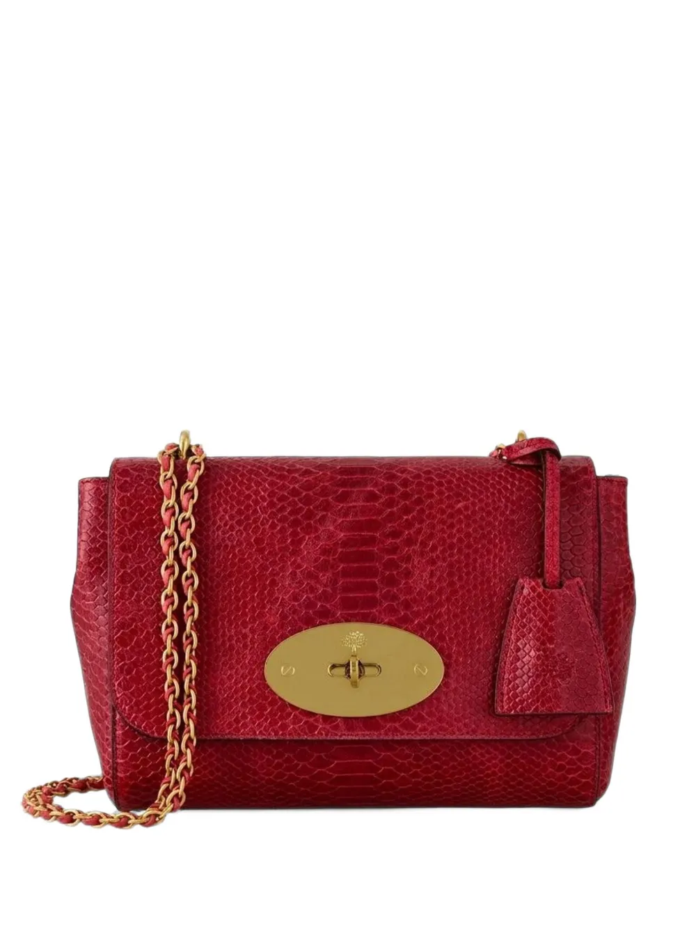 Mulberry Lily snakeskin-effect shoulder bag - Rosso