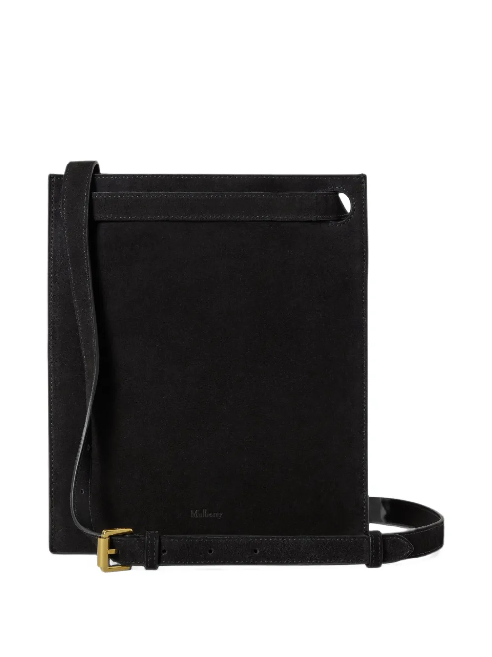 Mulberry mini Soft Tote fringed suede tote bag Zwart