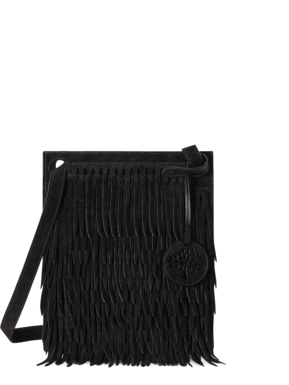 Mulberry mini Soft Tote fringed suede tote bag Zwart