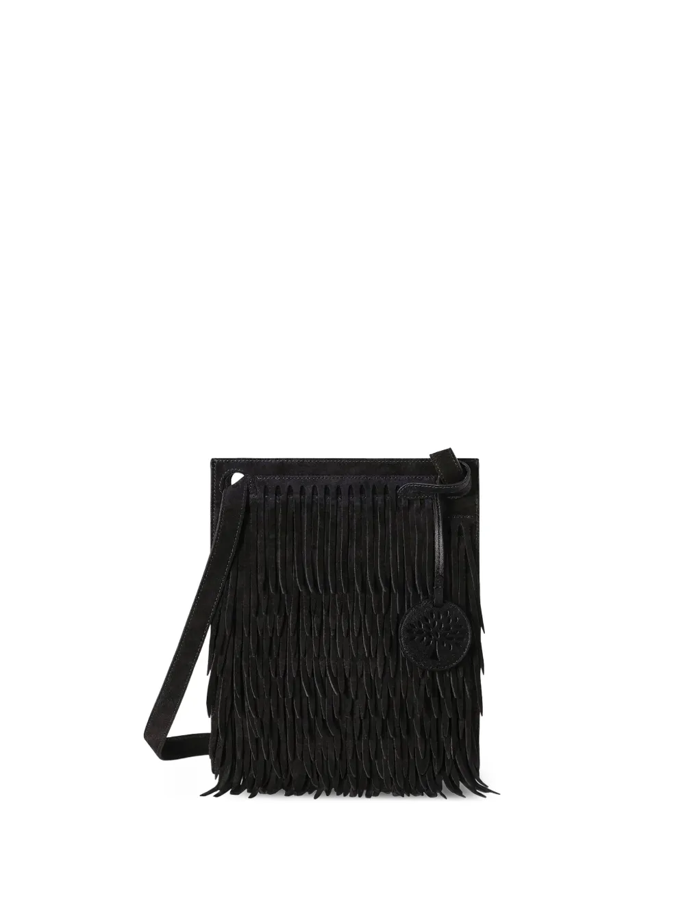 Mulberry mini Soft Tote fringed suede tote bag Zwart