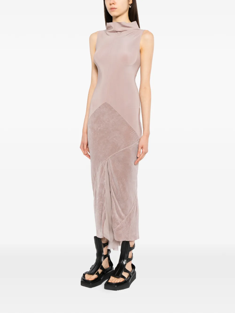 Rick Owens sliced panelled dress Roze