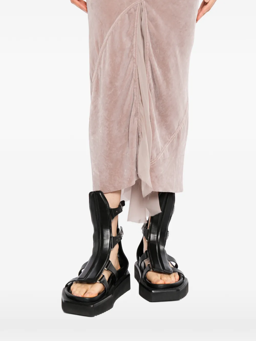 Rick Owens sliced panelled dress Roze