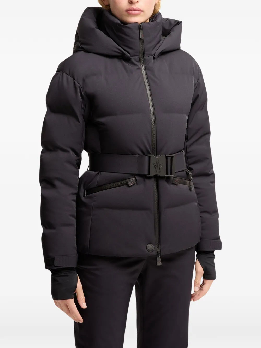 Moncler Grenoble Tolima belted hooded performance jacket Blauw