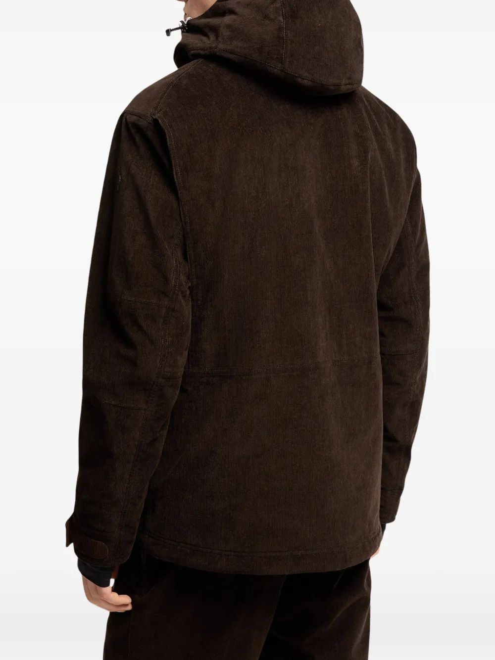 Moncler Grenoble Airolo corduroy hooded ski jacket Bruin