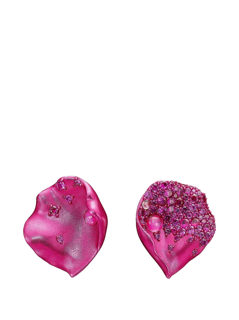 Anabela Chan Rosa Petal sapphire and topaz earrings - Argento