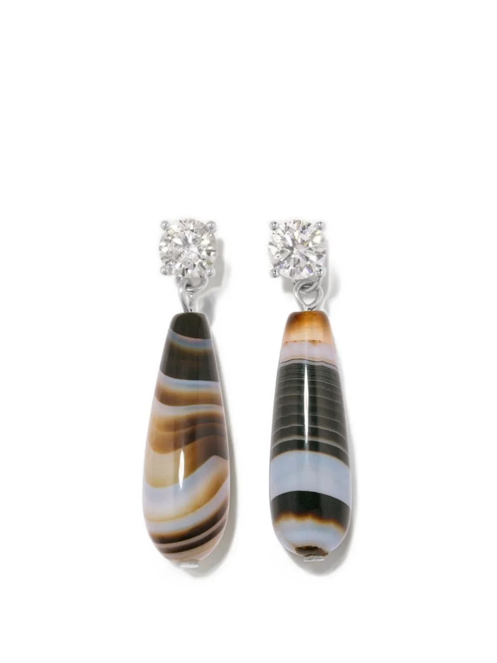 Completedworks Trace of the Infinite drop-design earrings - Argento