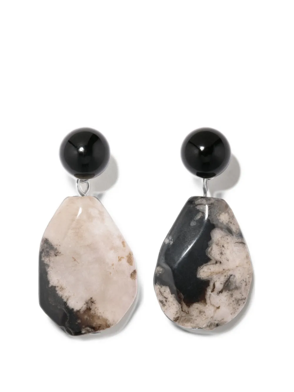Completedworks agate onyx drop earrings - Toni neutri