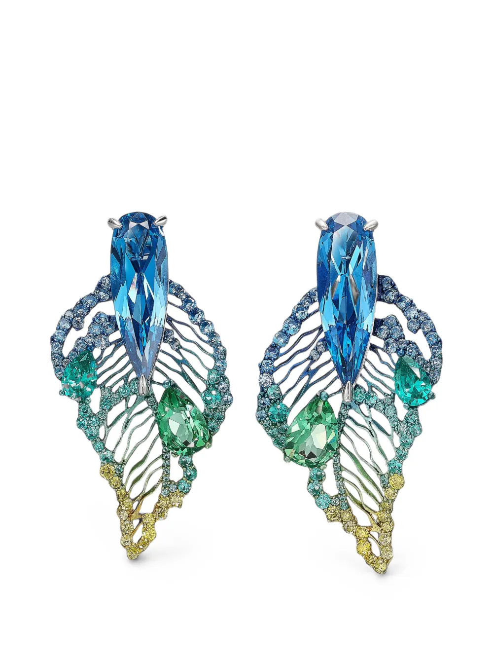 Anabela Chan Aurora Titan multi-stone earrings - Blu