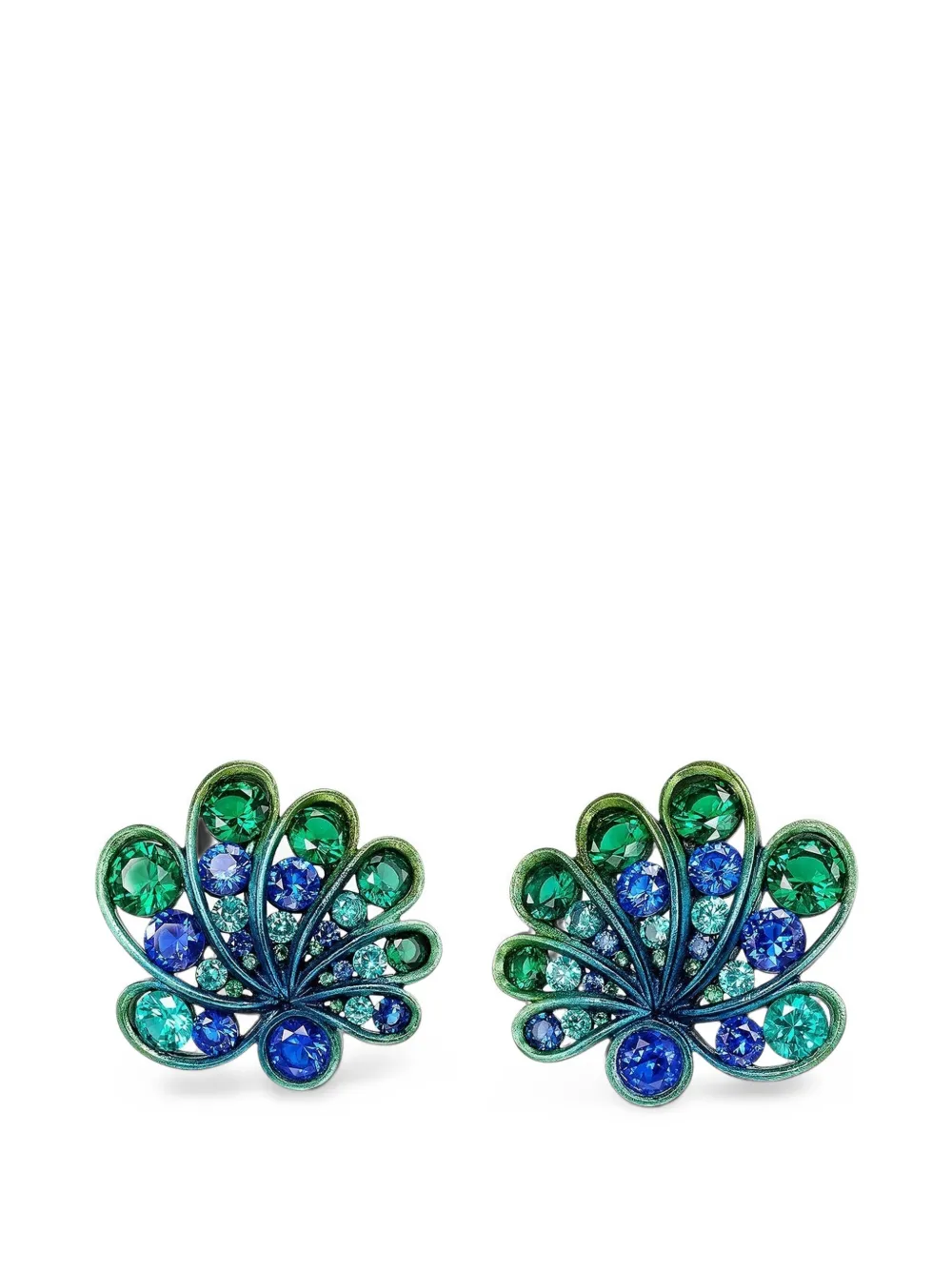 Anabela Chan Chanterelle multi-stone earrings - Bleu
