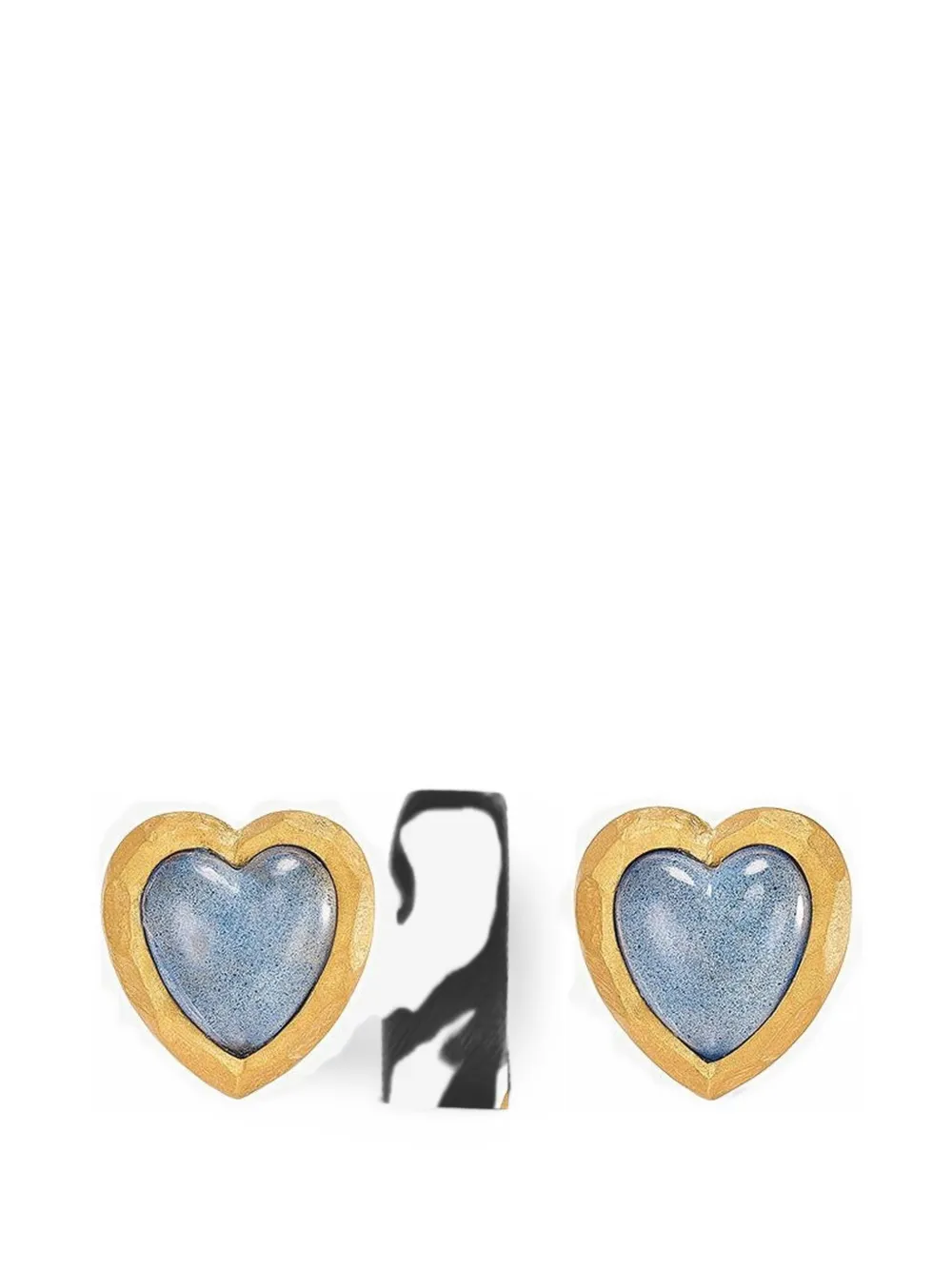 Anabela Chan heart-shaped stud earrings - Oro