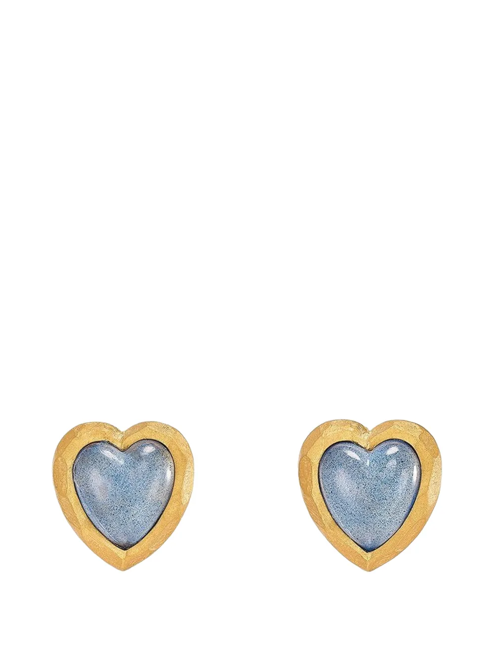 Anabela Chan heart-shaped stud earrings - Oro