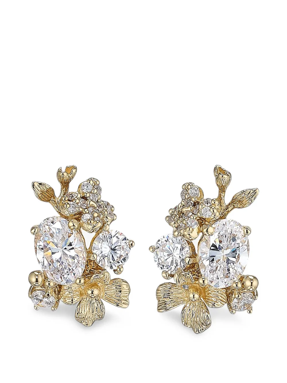 Anabela Chan Golden Posy stud earrings - Oro