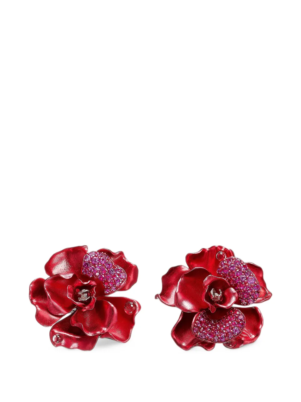 Anabela Chan Crimson Camelia earrings - Rosso