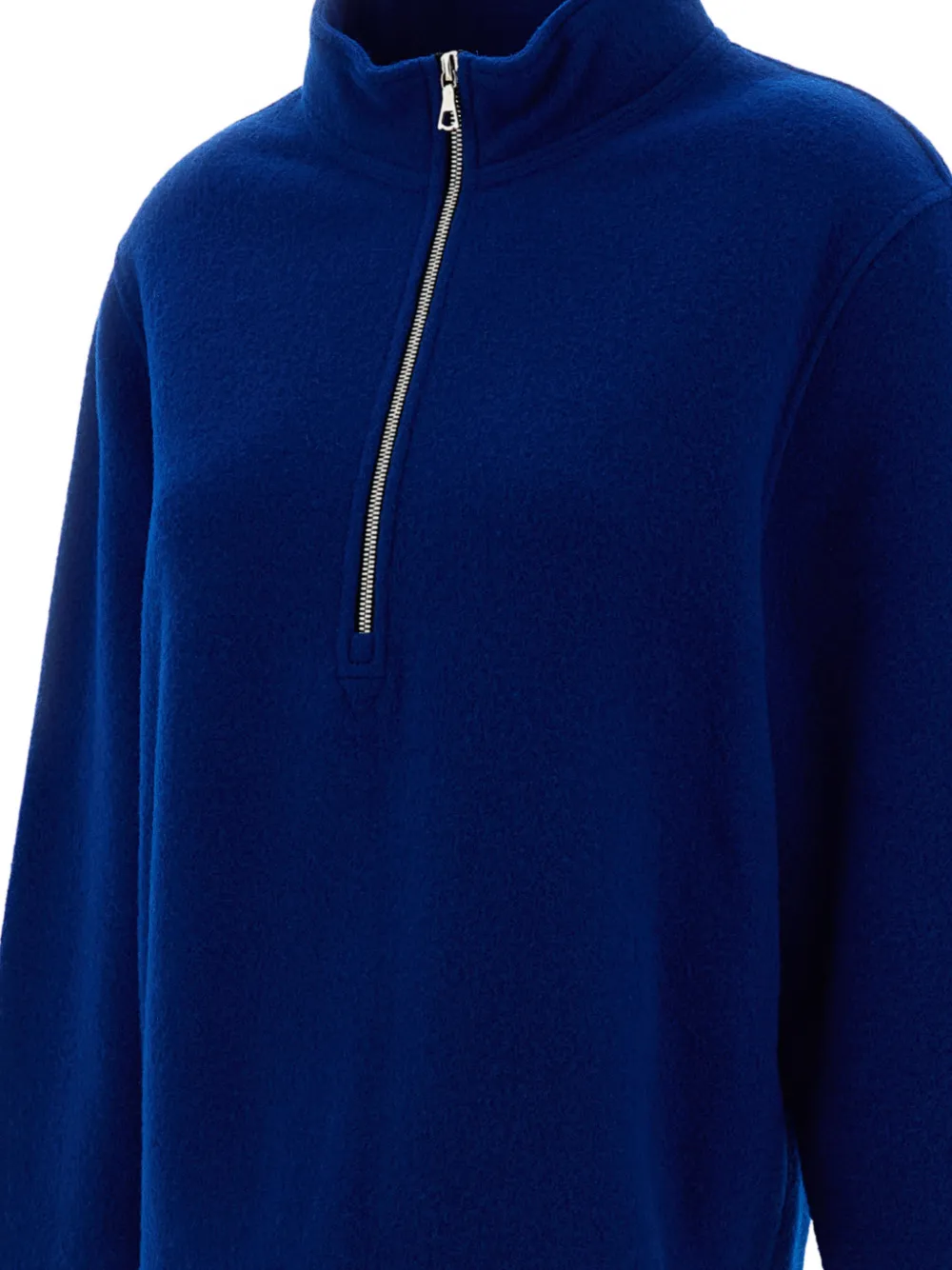 Rier City Wax quarter-zip wool sweatshirt Blauw
