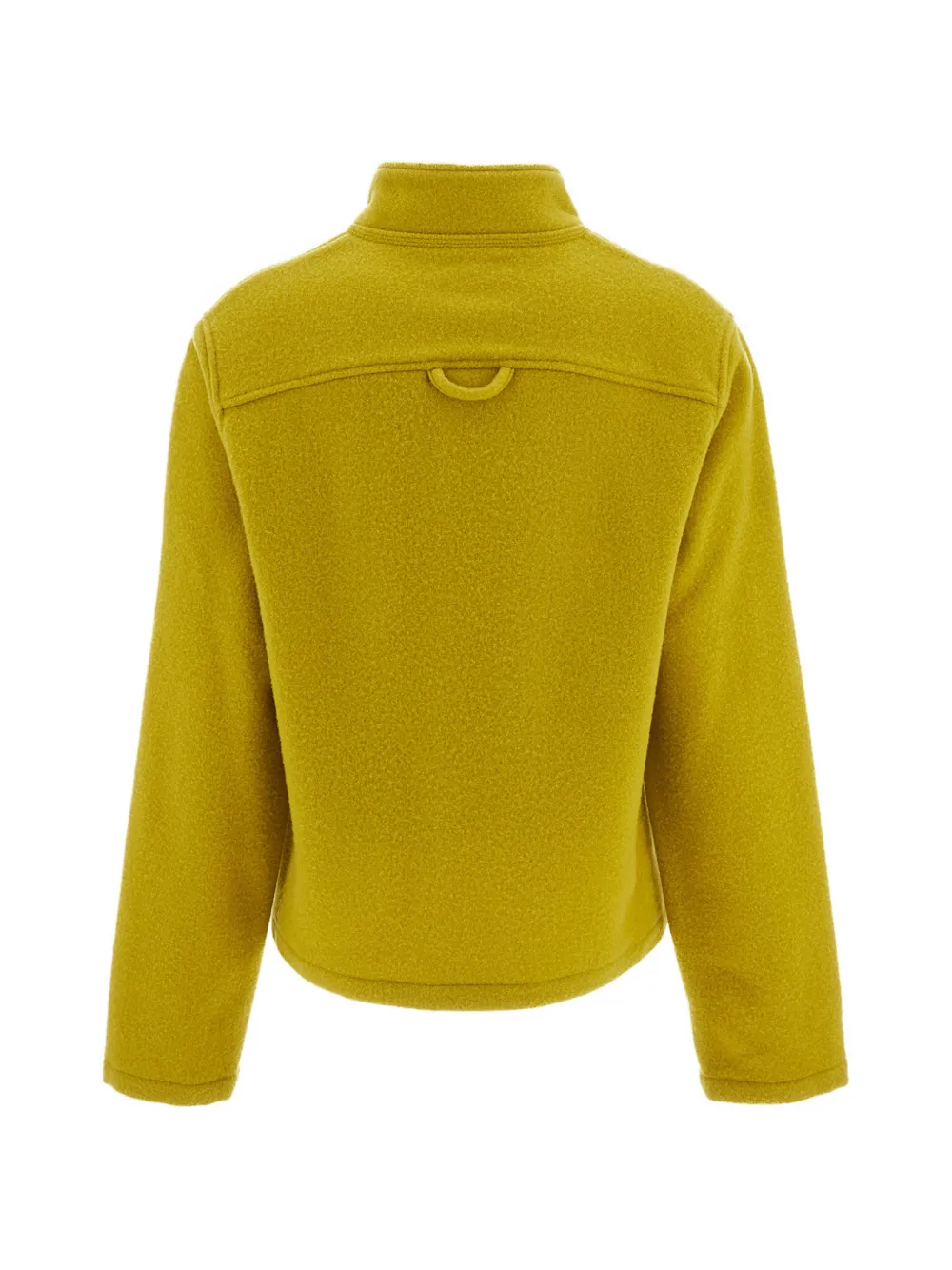 Rier Fleece half-zip wool sweater Geel