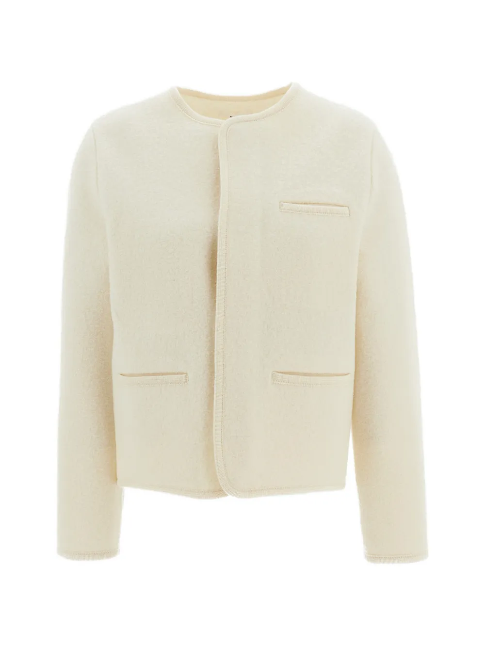 Rier Walker fleece-texture pocket-detail jacket Beige