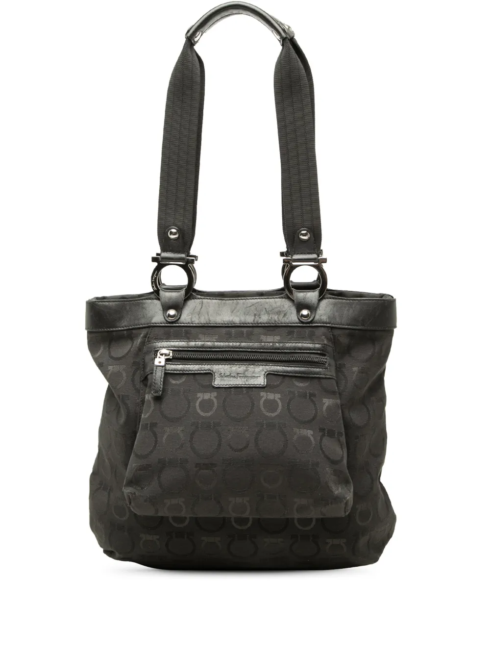 Ferragamo Pre-Owned 2000-2010 Gancini Canvas tote bag - Nero