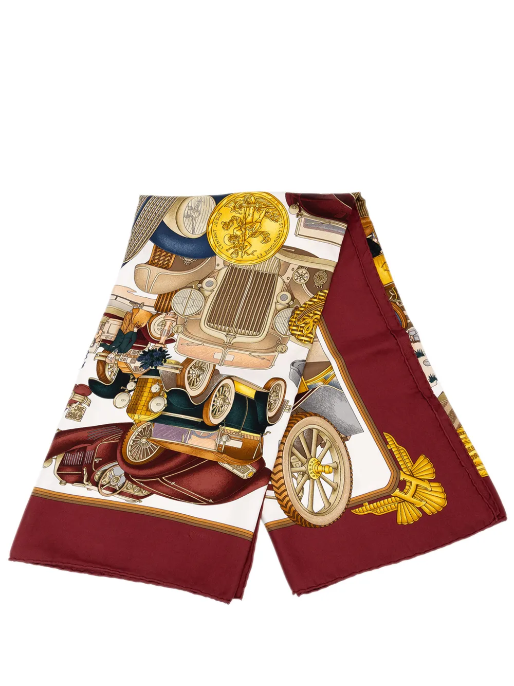 Hermès Pre-Owned 20th Century Automobile Silk Scarf 90 scarves - Rot