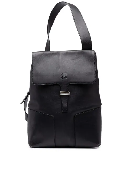 Loewe Pre-Owned شنطة كروس جلد بزينة أناغرام وبحمالة 2020