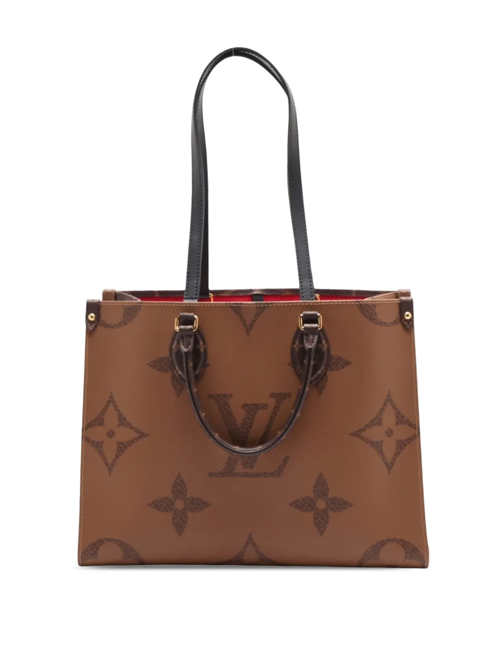 Louis Vuitton Pre-Owned 2021-2026 Monogram Reverse Giant OnTheGo MM satchel - Marrone