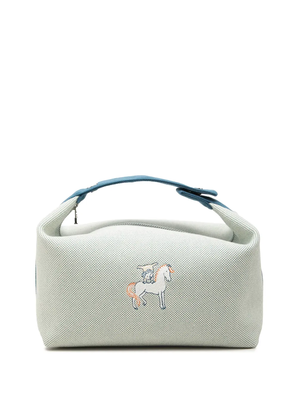 Hermès Pre-Owned 2010-2026 Large Toile Bride A Brac Cabriole Case vanity bag - Blau
