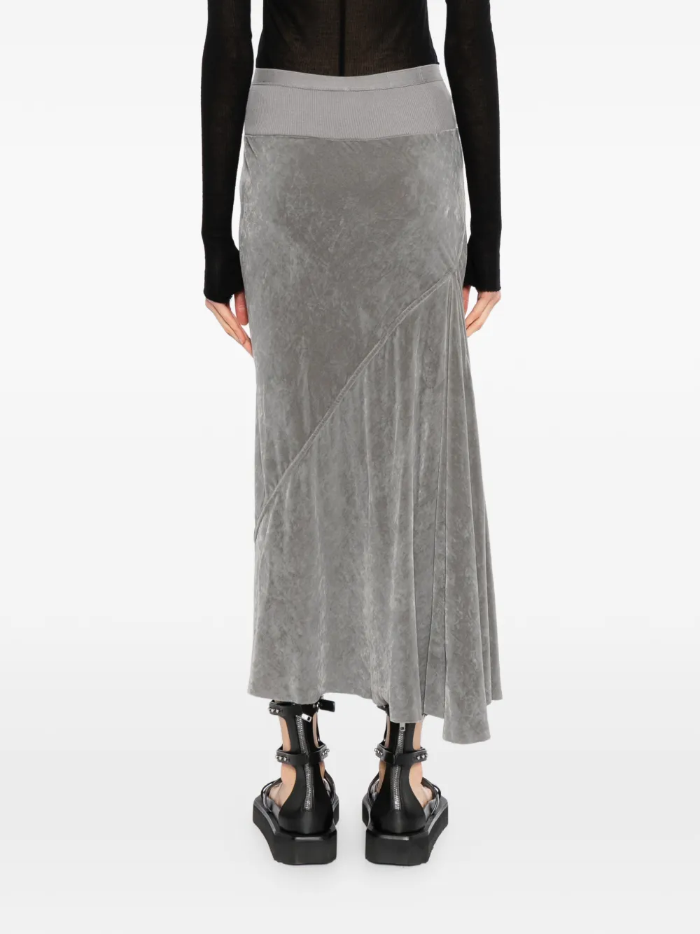 Rick Owens A-line bias skirt Grijs
