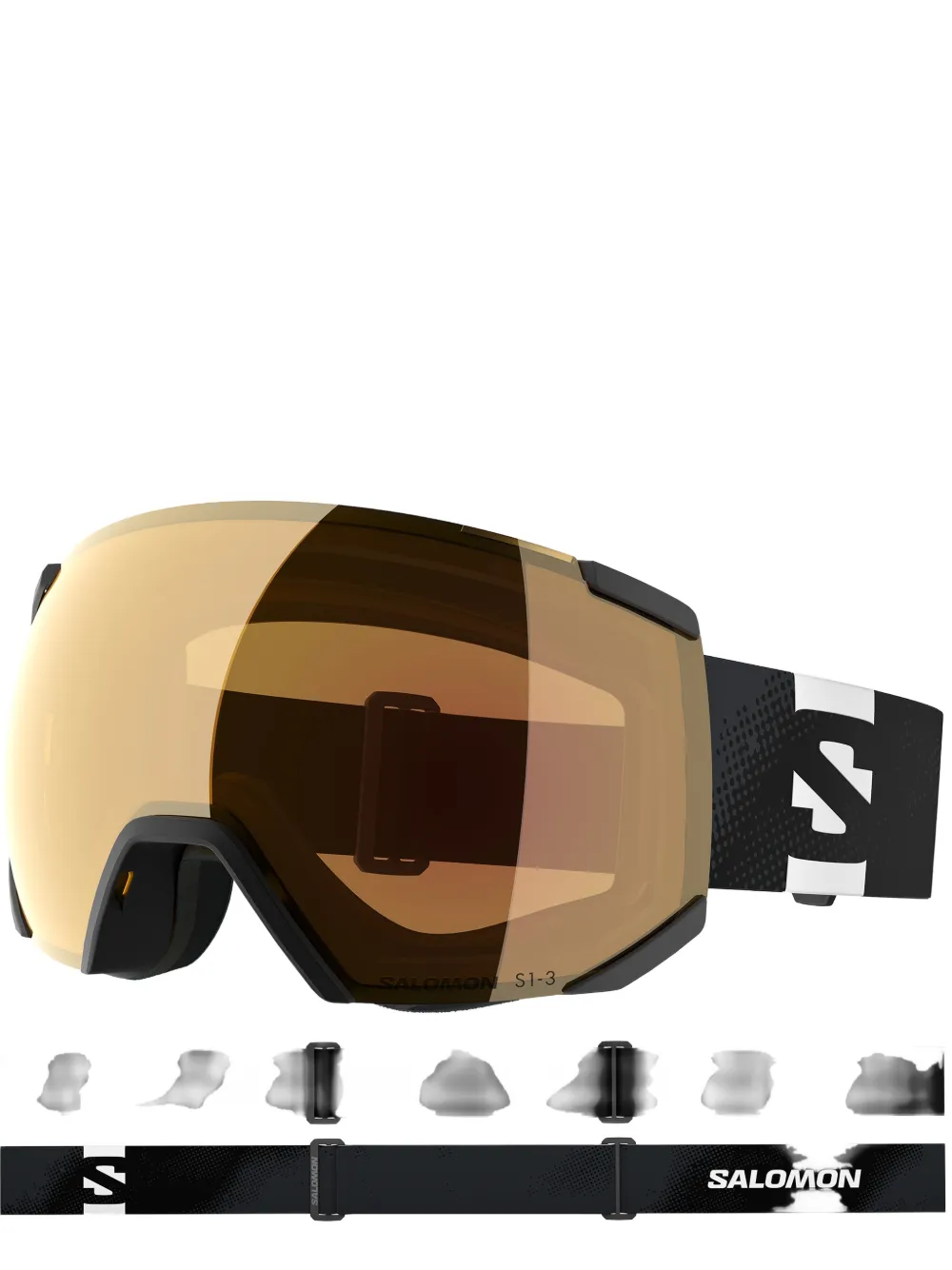 Salomon Radium photochromic ski goggles Zwart
