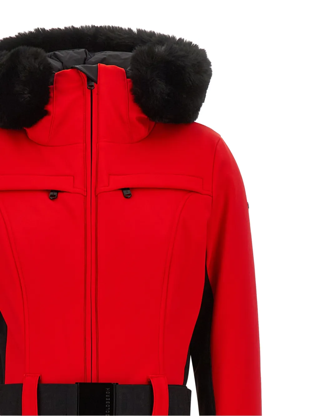 Goldbergh Parry faux-fur trim ski pants Rood