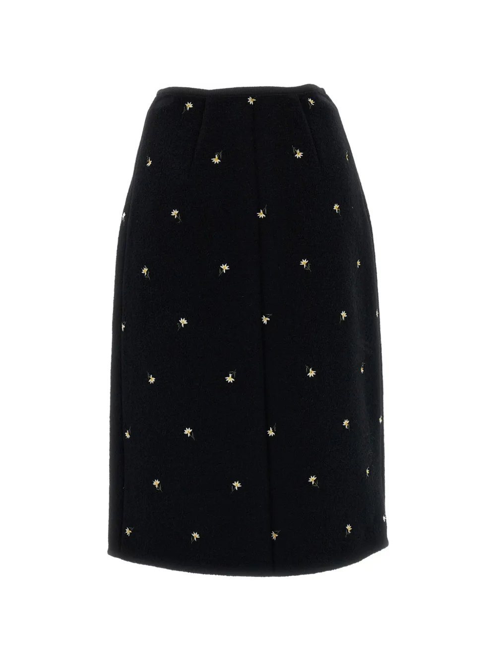 Rier Walker floral-embroidered wrap midi skirt Zwart