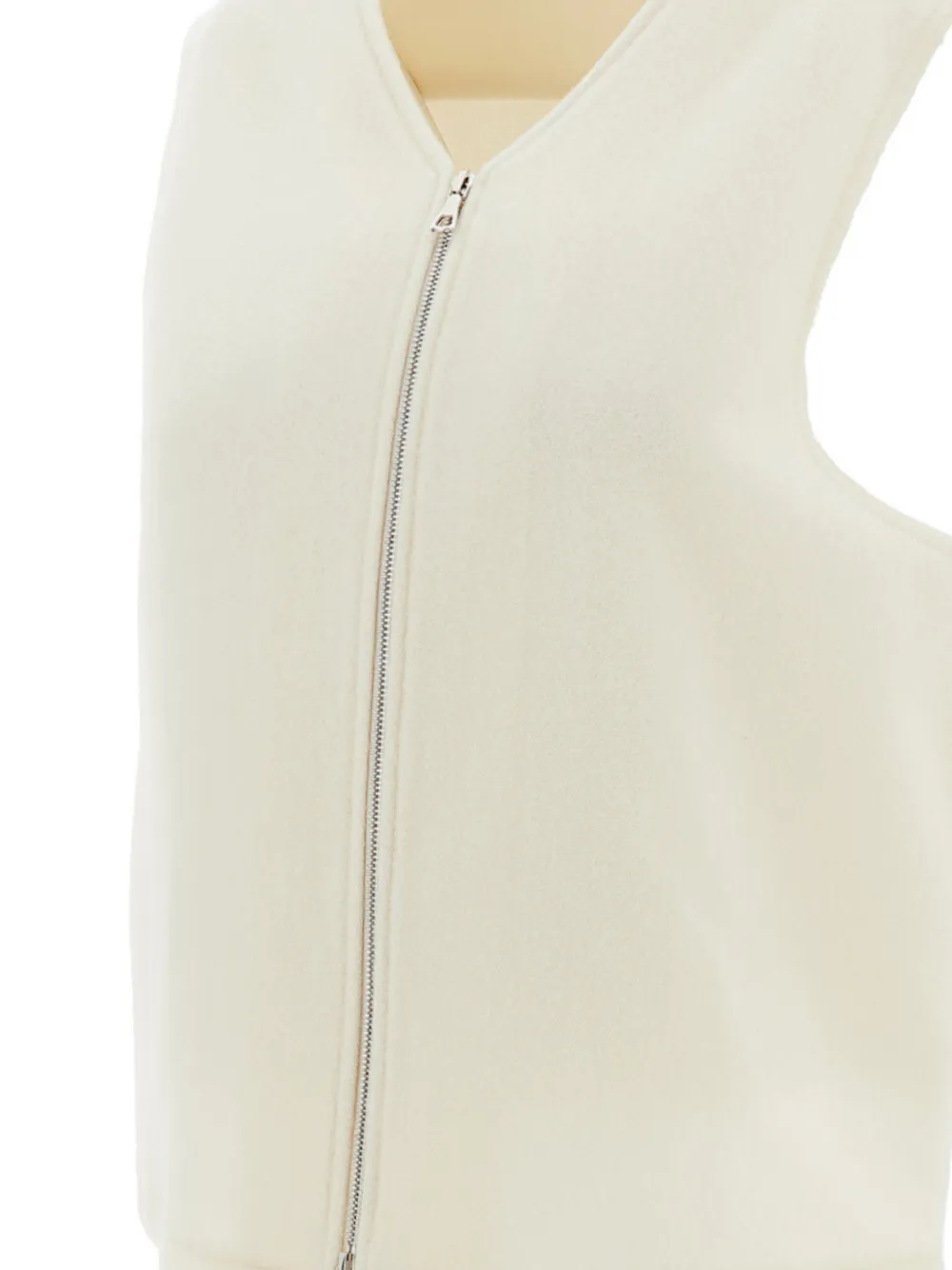 Rier zip-up wool gilet Beige