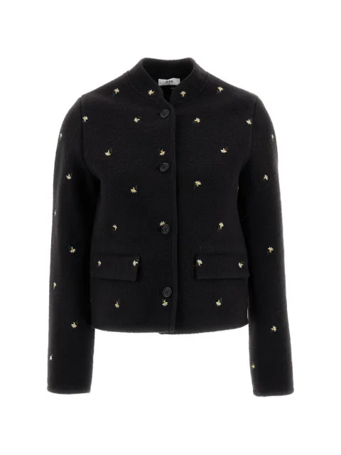 Rier Walker floral-embroidered wool jacket