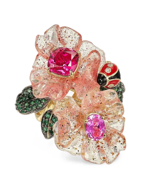 Anabela Chan anillo Beet con rubí y zafiro