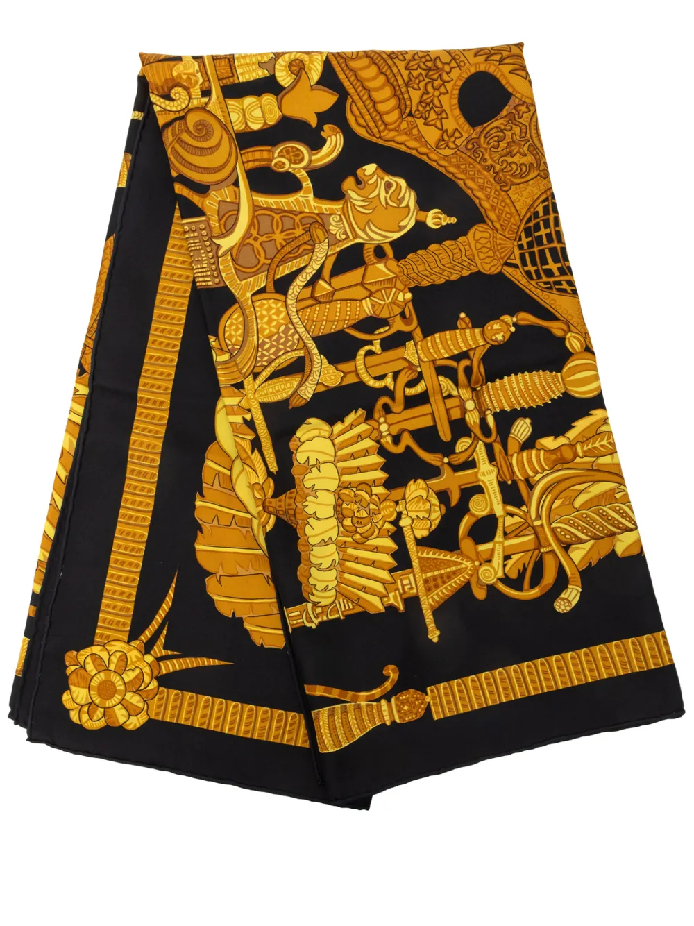 Hermès Pre-Owned 1990-2010 Armets en Panache Silk Scarf 90 scarves - Schwarz