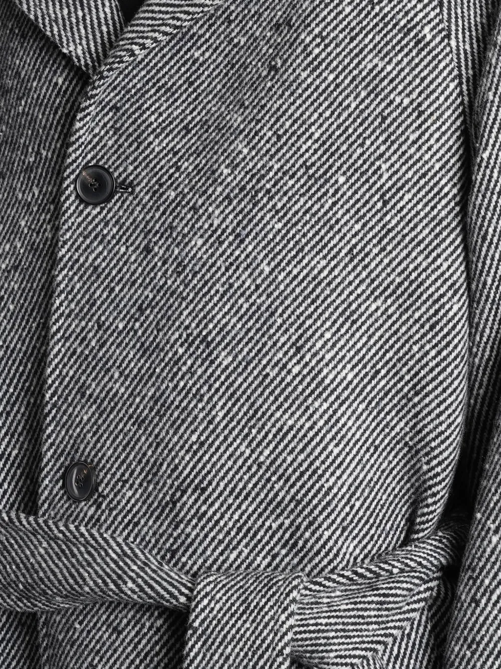 Paul Smith herringbone belted single-breasted coat Wit