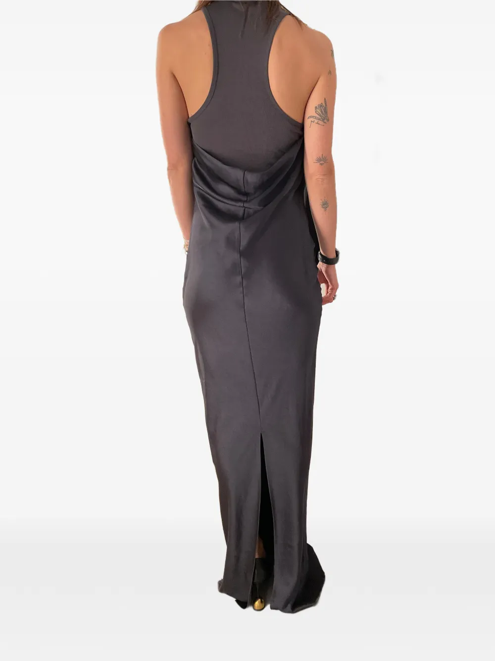 Nanushka Eryndra layered-detail maxi dress Grijs