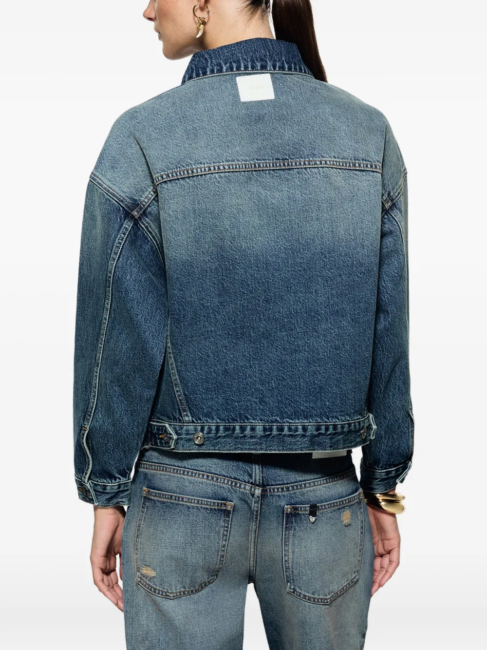 LIU JO jacket in denim with spille jewel Blauw