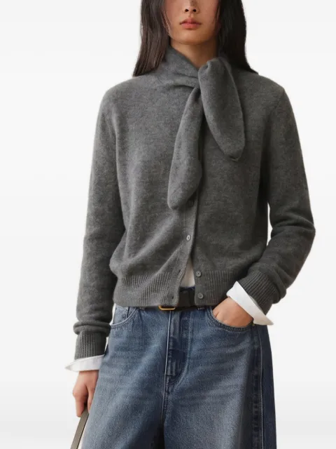 LESS pussy-bow cropped cardigan