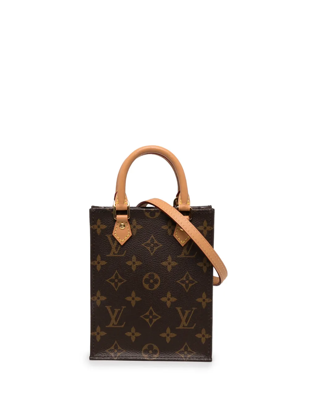 Louis Vuitton Pre-Owned 2021 Monogram Petit Sac Plat satchel - Braun