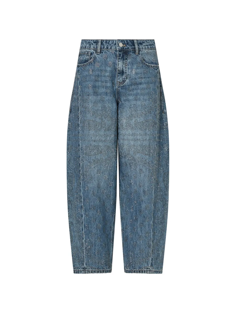 LIU JO jeans balloon with rhinestones - Blu