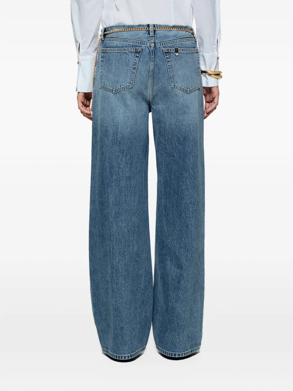 LIU JO flare jeans with belt-jewel Blauw