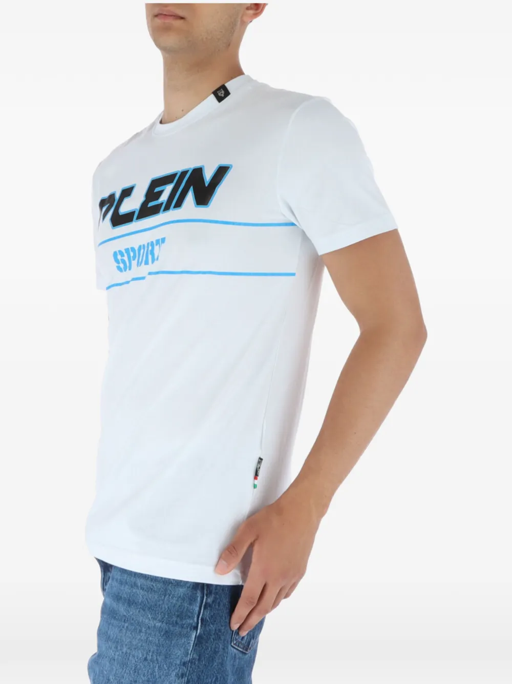 Plein Sport logo-print crew-neck T-shirt Wit